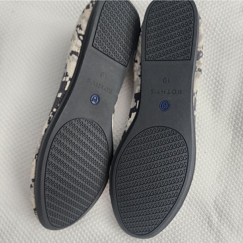 ROTHY'S Round Toe Ash Gray Camo Flats Shoe Size 10 - Picture 5 of 8